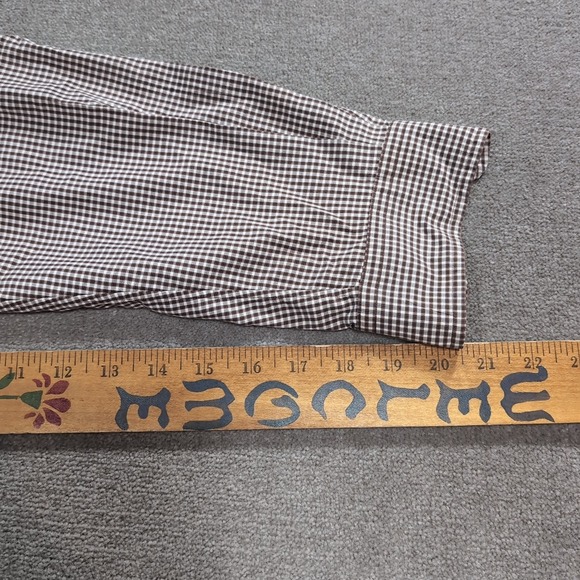 Vintage Ralph Lauren Blake Shirt Men M Brown‎ Gingham Button Down Two-Ply Cotton - Picture 6 of 8